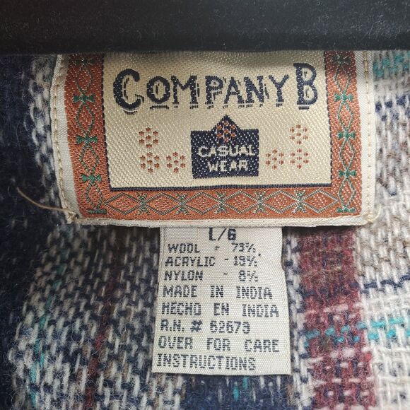 Vtg sz L Plaid Grandpa Vest Wool Button Up Sleeveless Boxy Oversized Grandpacore - Picture 4 of 9